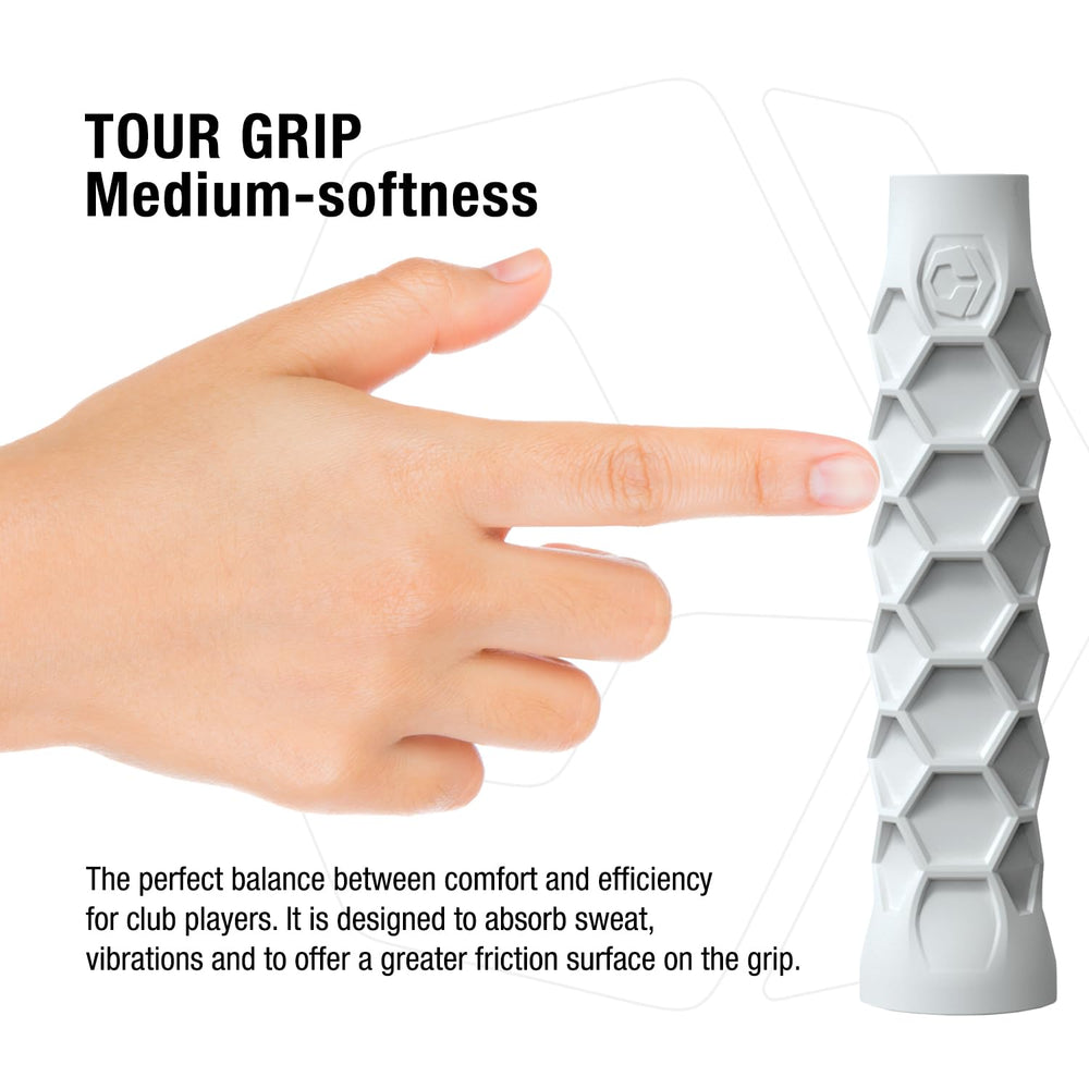 Hesacore finished grip with Hesatac overgrip for locked fit