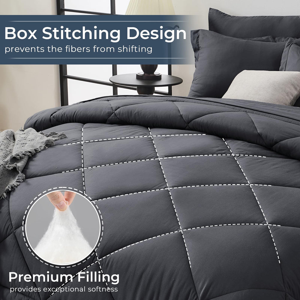HEVUMYI fitted sheet deep pocket with 360-degree elastic for secure mattress fit