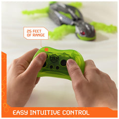 HEX BOTS remote control next to Gecko for precise user control