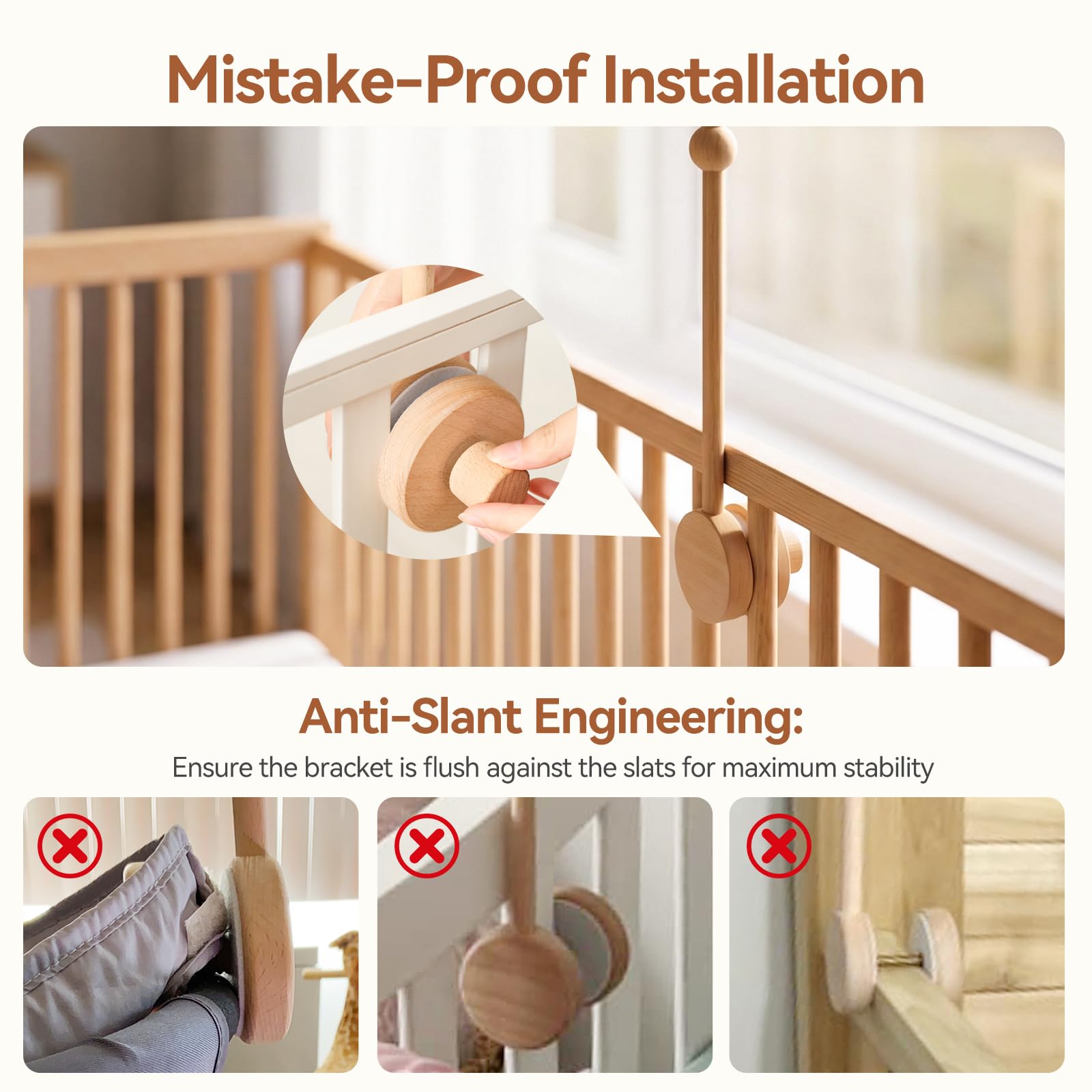 Hi baby monment felt pad protection image showing scratch-free grip benefit