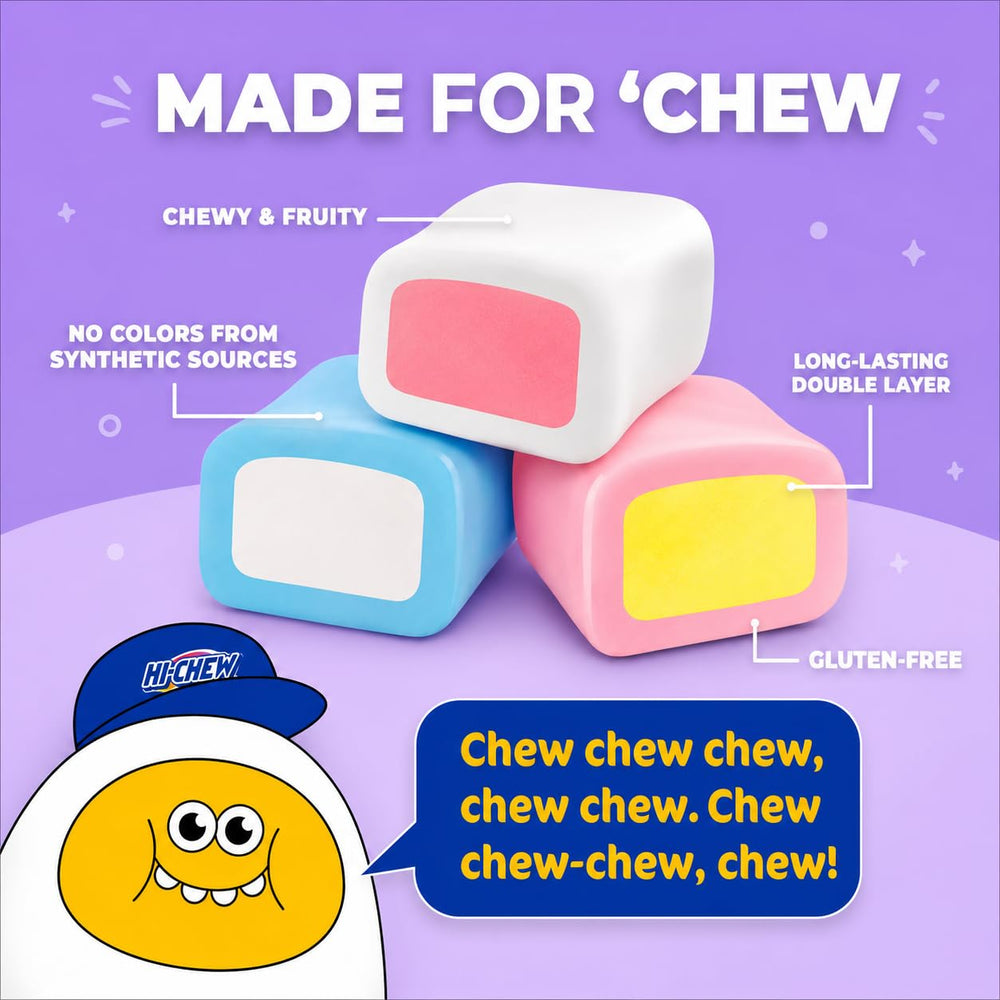 HI-CHEW open bag with individually wrapped candies ready for sharing