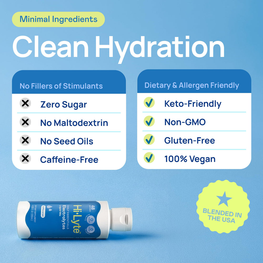 Hi-Lyte label closeup showing electrolytes and vitamin content clearly