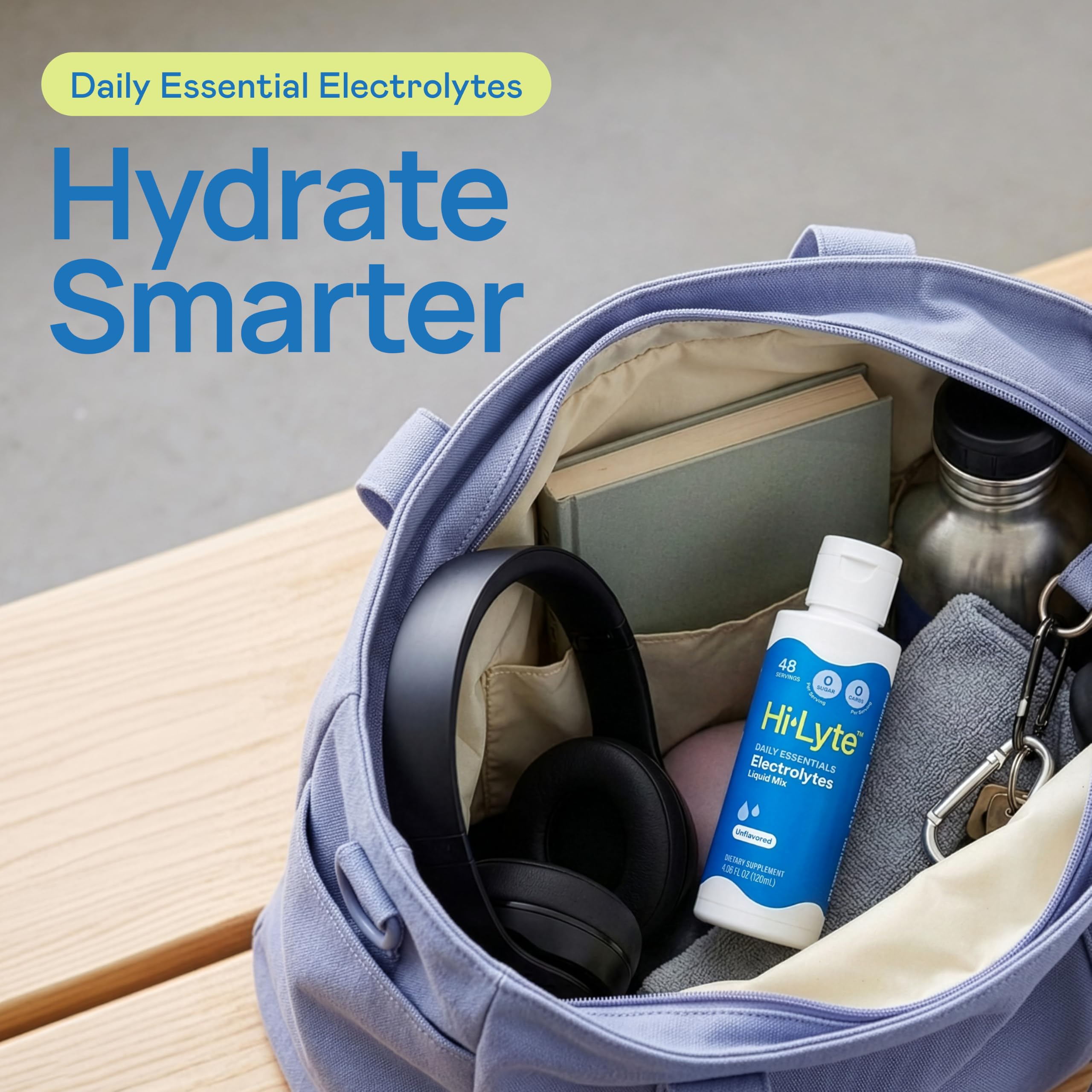 Hi-Lyte in backpack on hike illustrating portable hydration support
