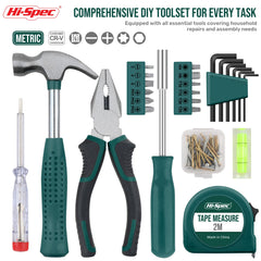 Hi-Spec hammer with non-slip handle close-up, offering control for precise nailing