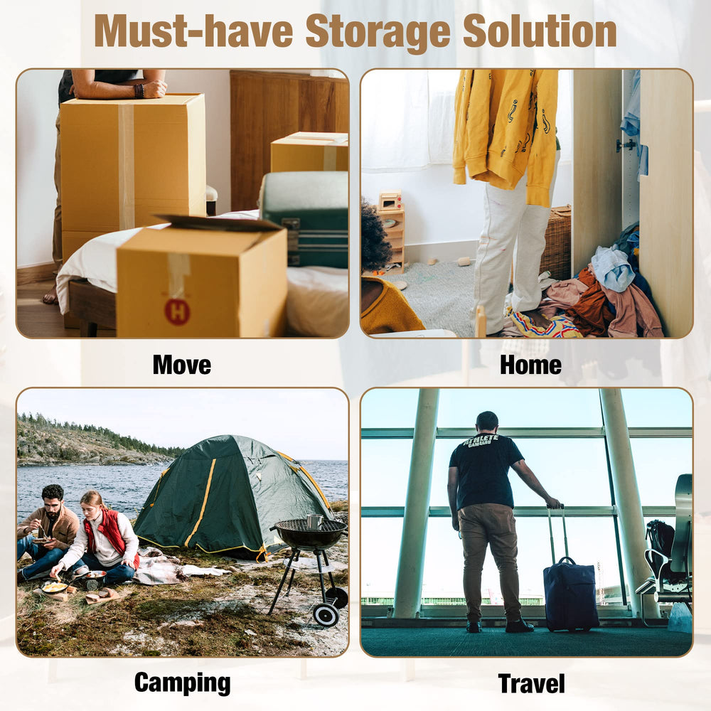HIBAG flat packed bags inside a suitcase for space-saving travel packing