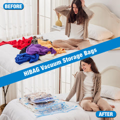 HIBAG portable hand pump and stay-on clip for easy vacuum sealing without a vacuum
