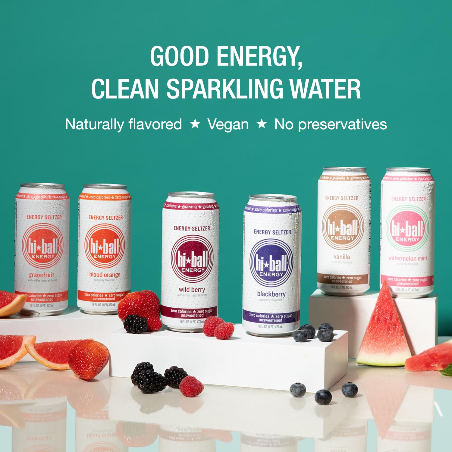 Hiball can beside gym gear illustrating preworkout boost and on-the-go energy