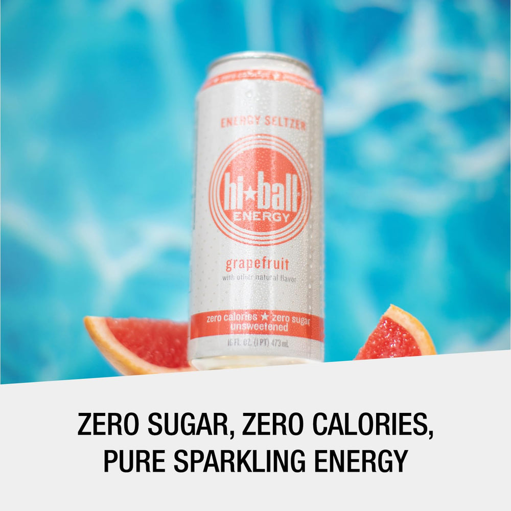 Hiball side label close-up highlighting organic caffeine and ingredient clarity