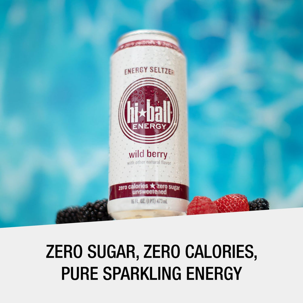 Hiball Wild Berry close-up carbonation texture highlighting crisp refreshment