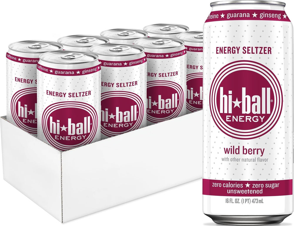 Hiball Wild Berry front can view showing label and berry benefit