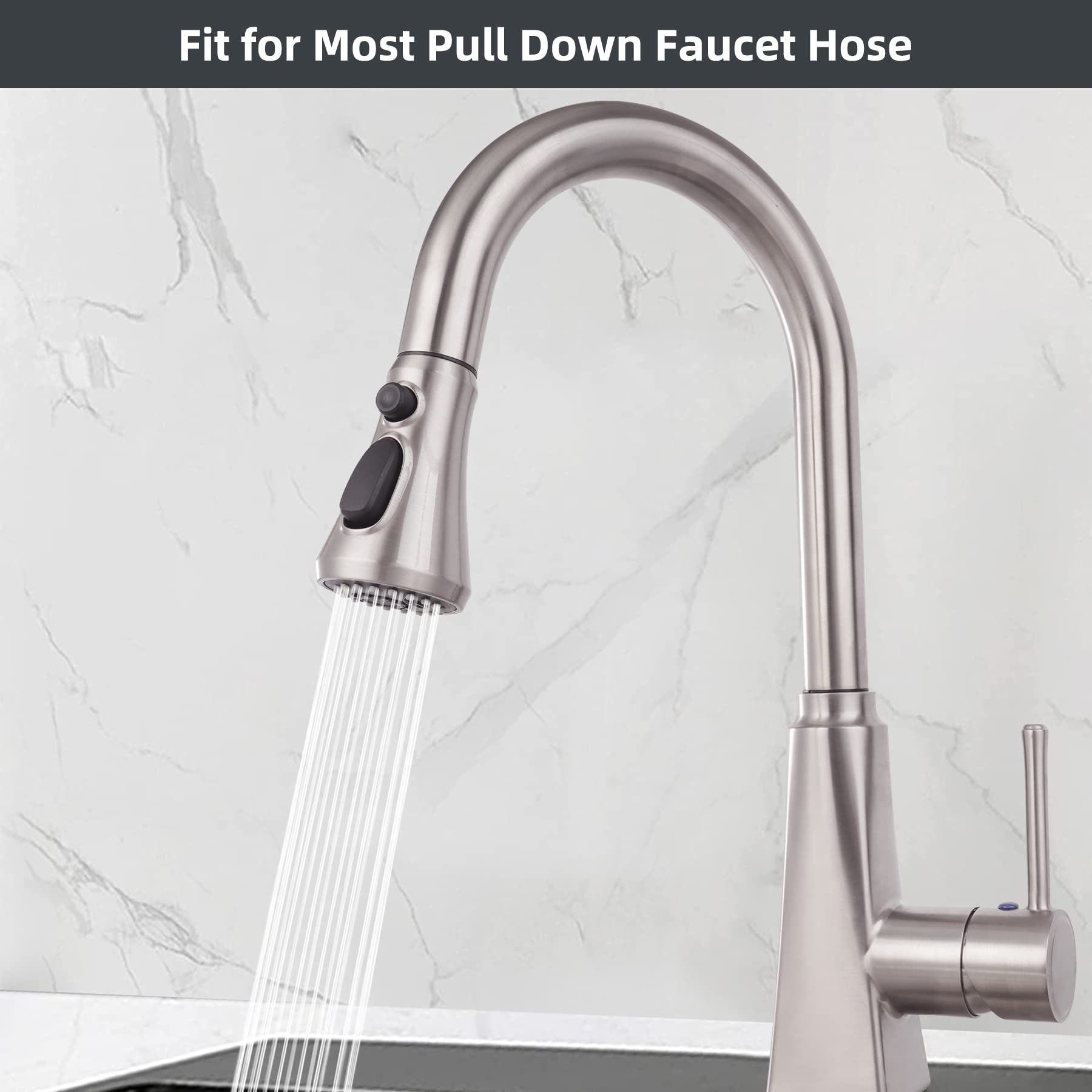 Hibbent spray mode flow pattern displaying aerated low-splash stream benefit