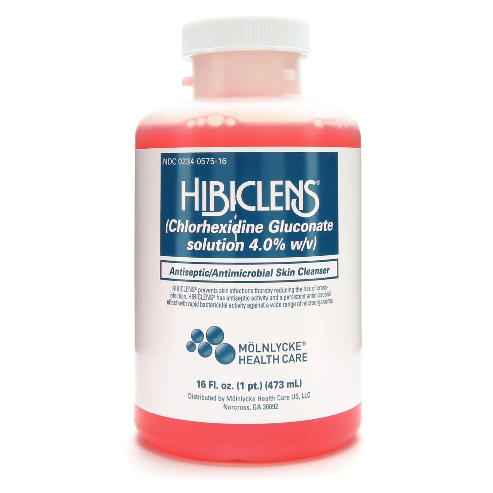 Hibiclens label and ingredients panel displaying product details for staff