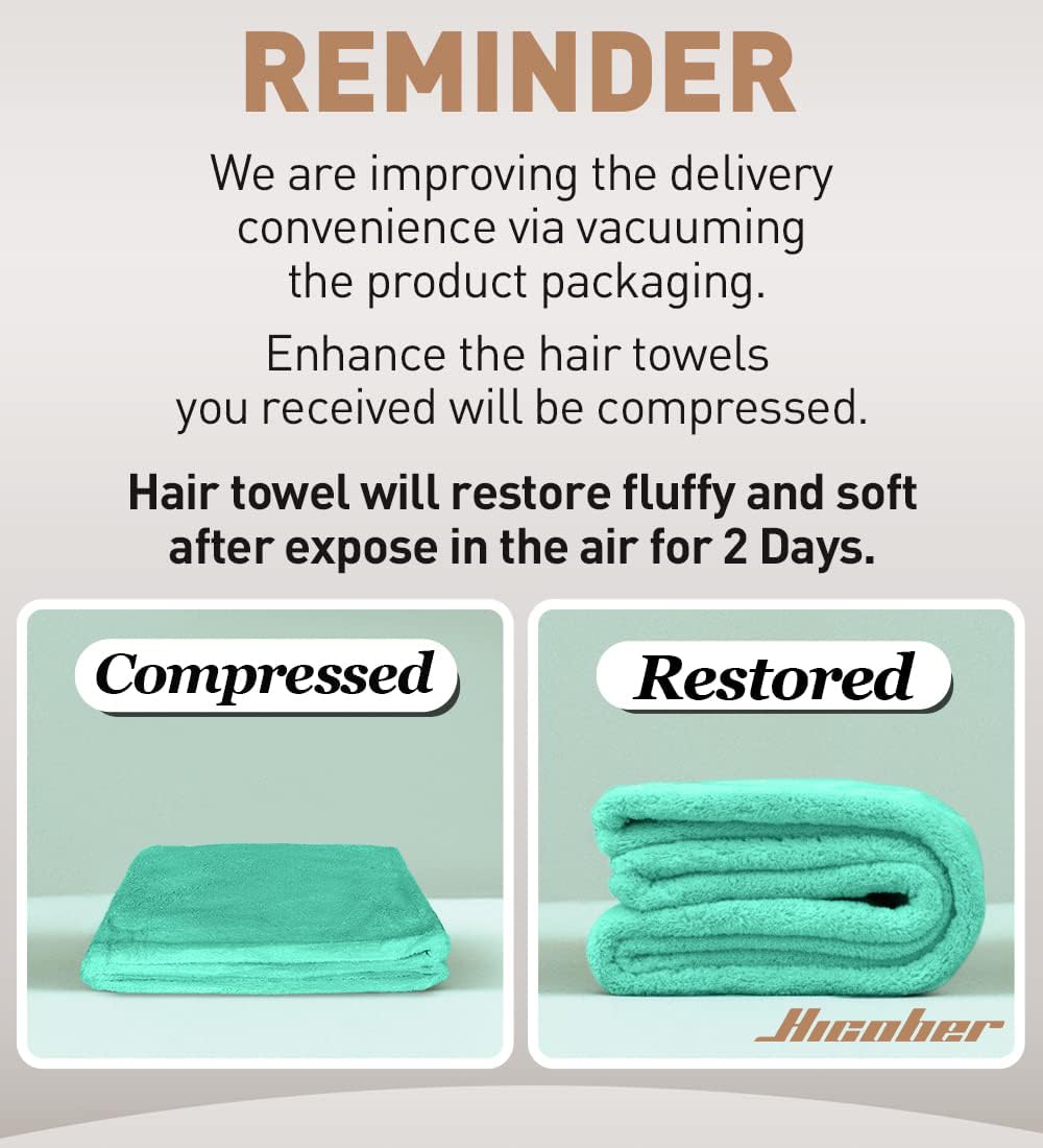 Hicober three towels flat in pink purple green showing color rotation benefit