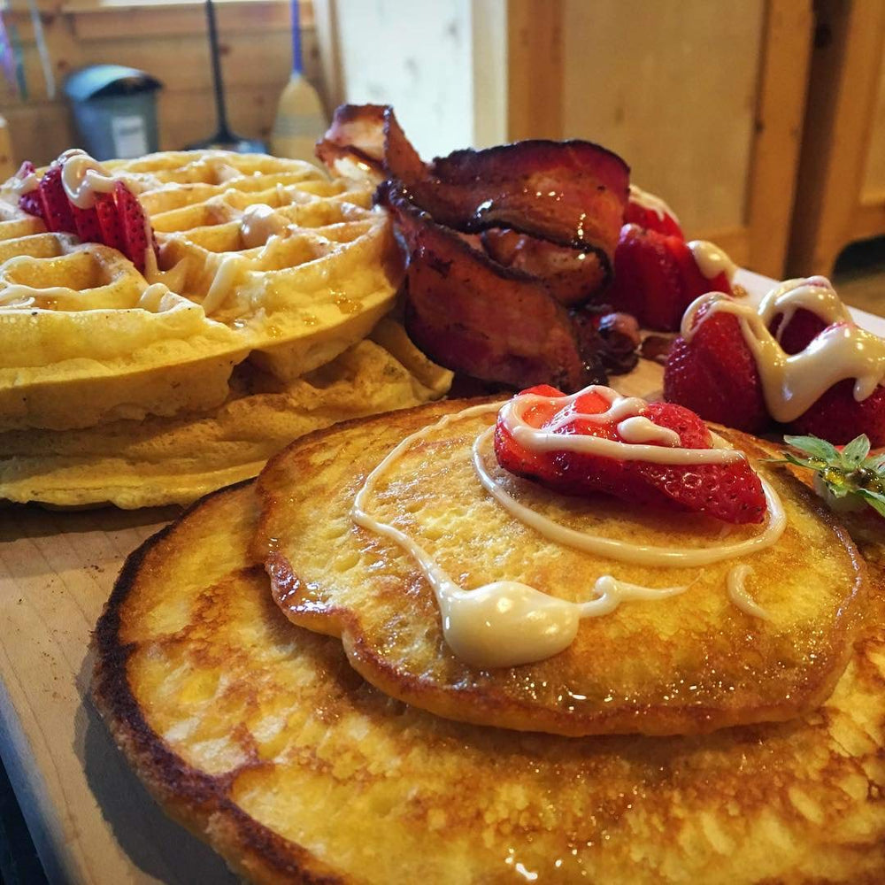 Hidden Springs Maple glazed vegetables showing syrup used as savory glaze