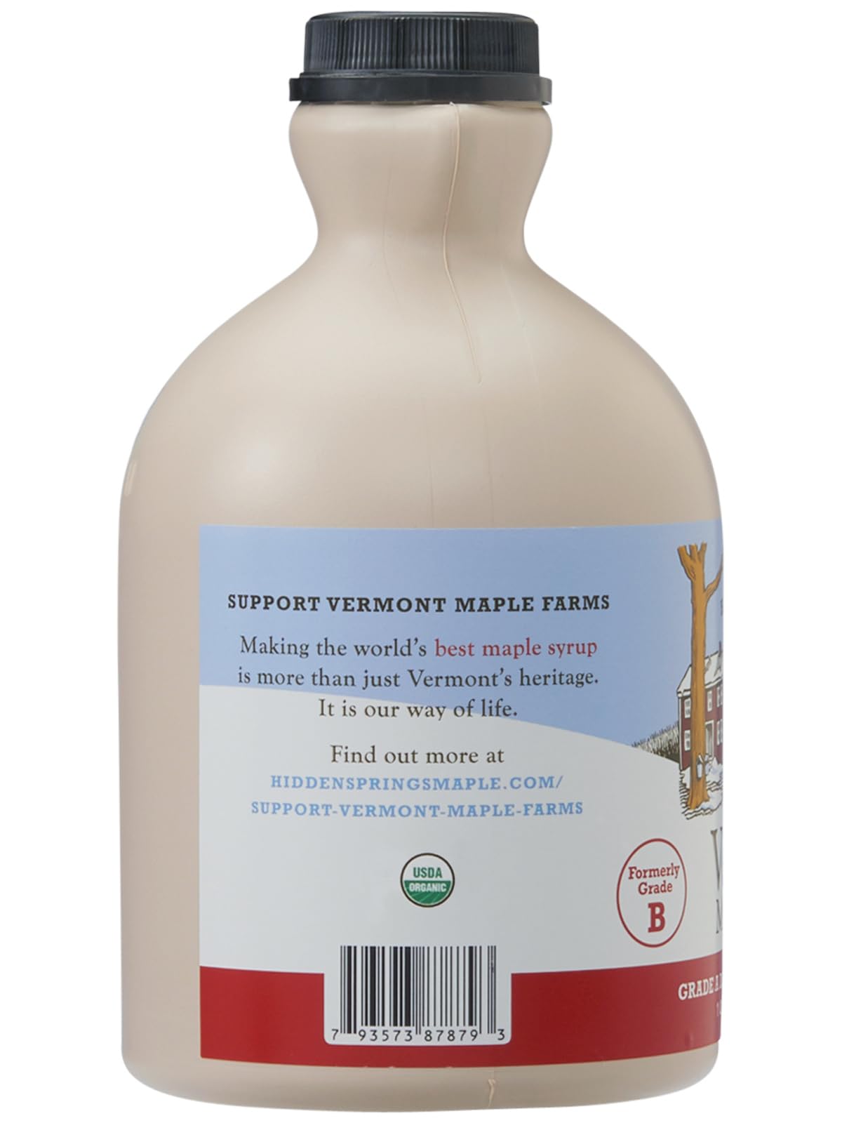 Hidden Springs Maple syrup being poured from jug onto pancakes for rich flavor