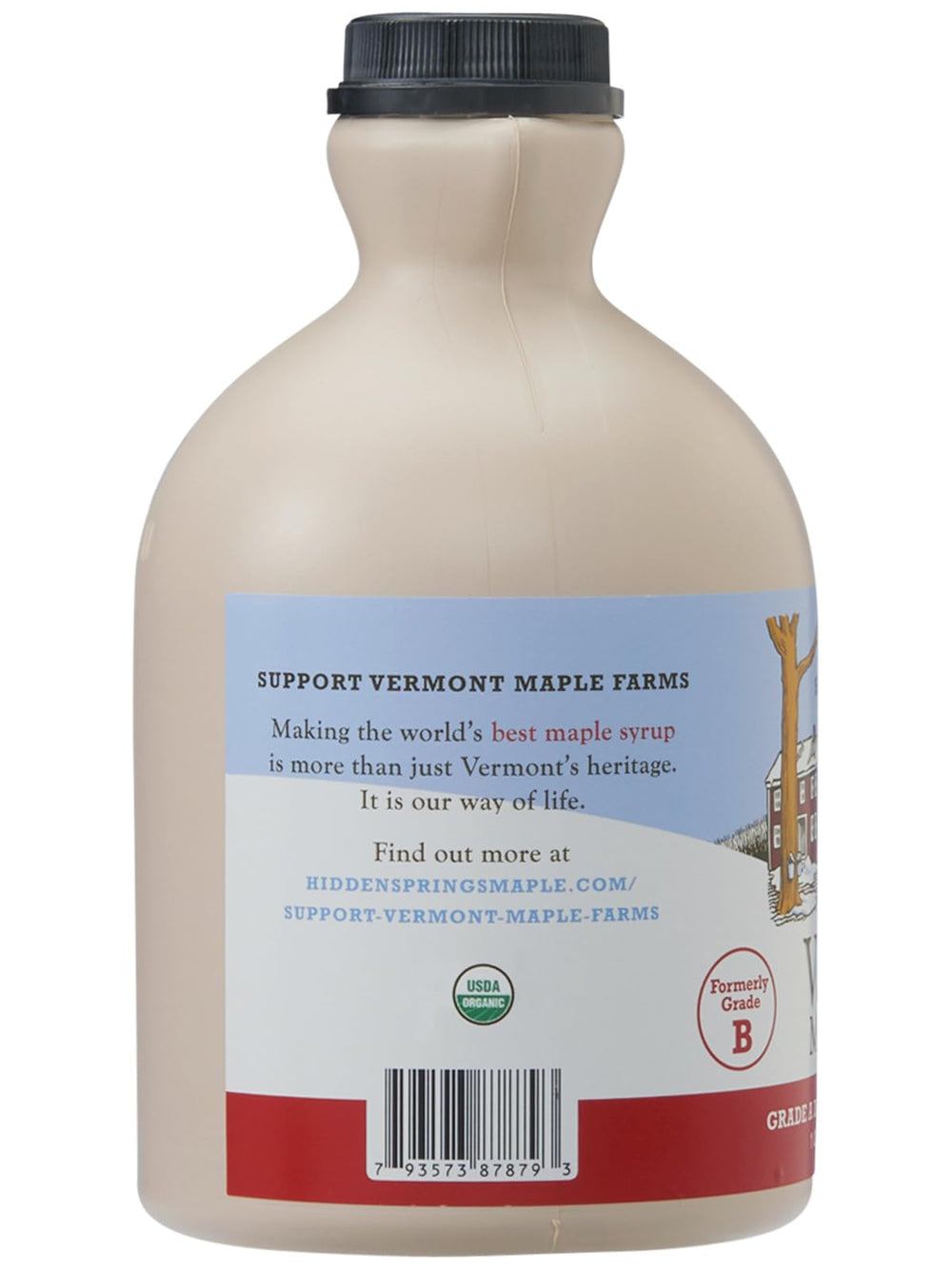 Hidden Springs Maple syrup being poured from jug onto pancakes for rich flavor