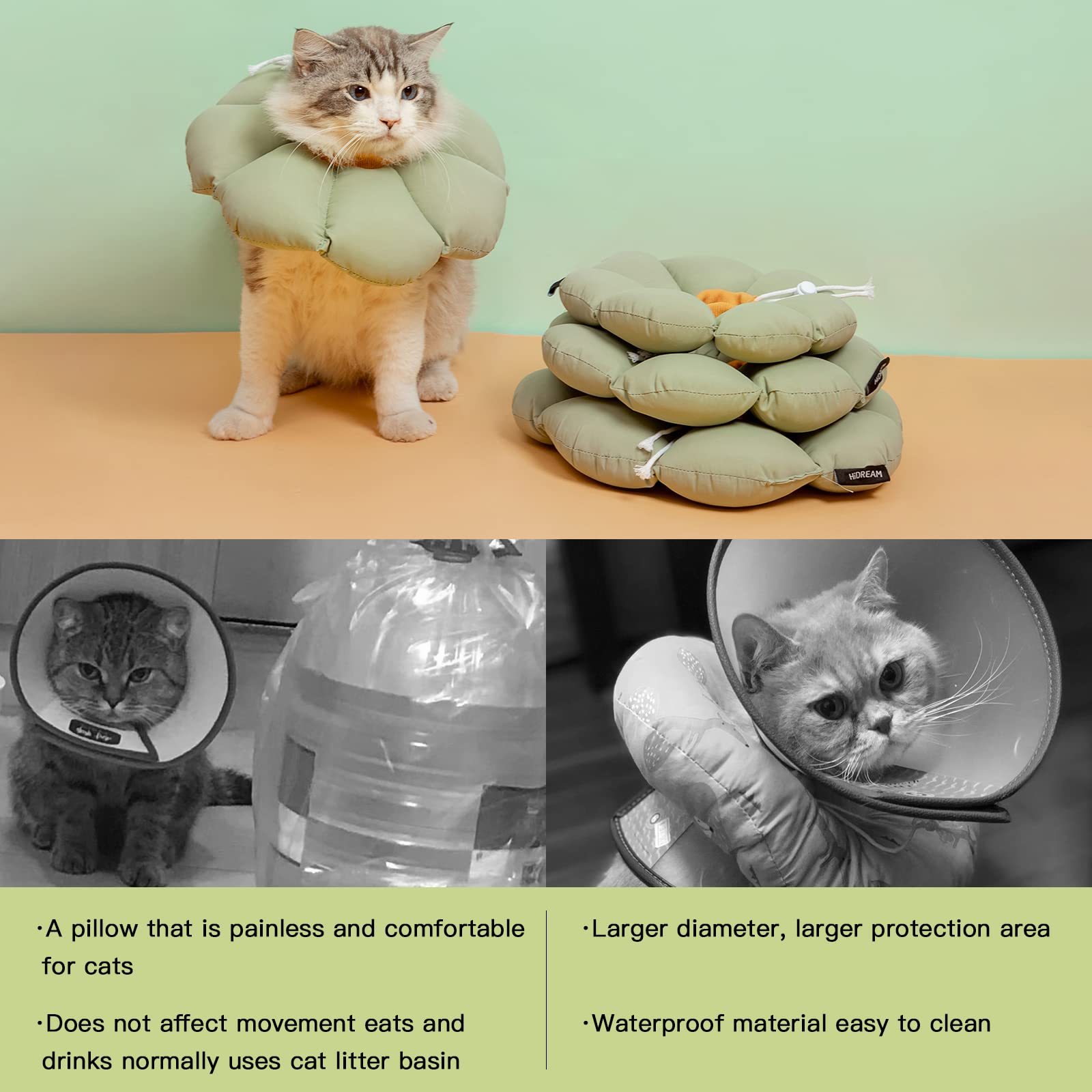 H HIDREAM lifestyle image of cat relaxed on sofa showing comfortable recovery support