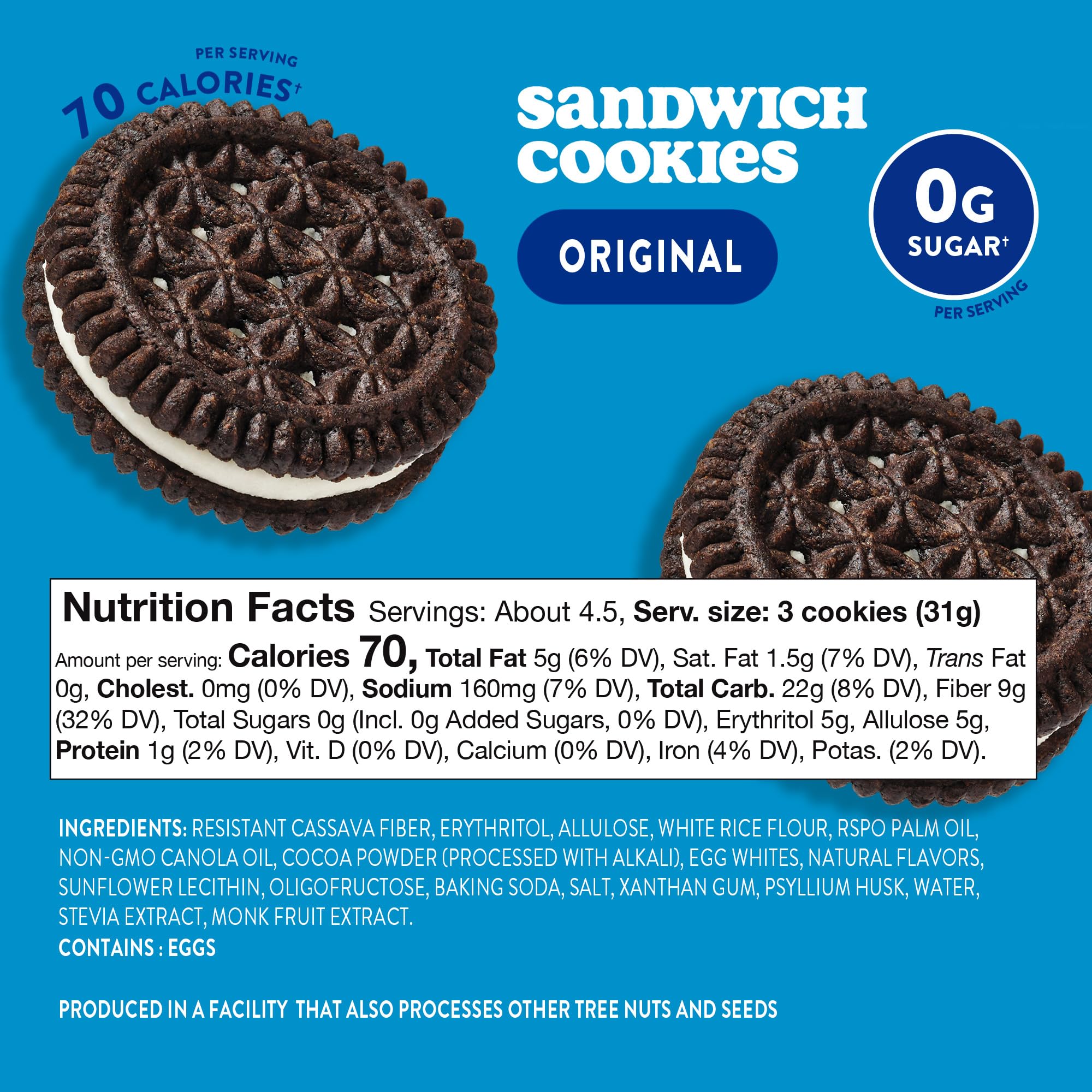 HighKey cookie close-up highlighting crunchy cocoa texture and bite appeal