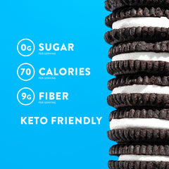 HighKey cross-section of sandwich cookie revealing creamy filling benefit