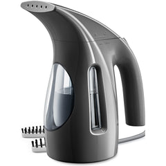 HiLIFE front view handheld steamer showing compact design and travel benefit