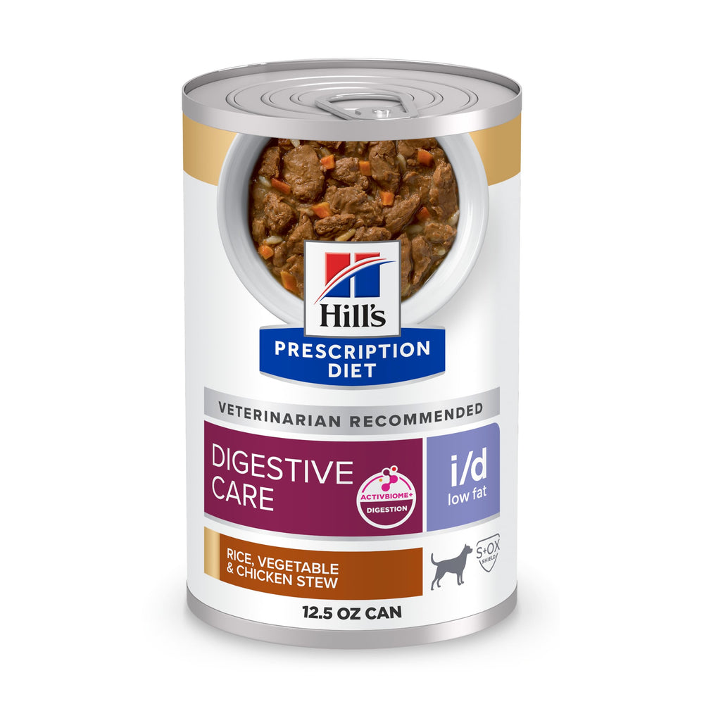 Hill's Prescription Diet front can showing label and benefit digestive support