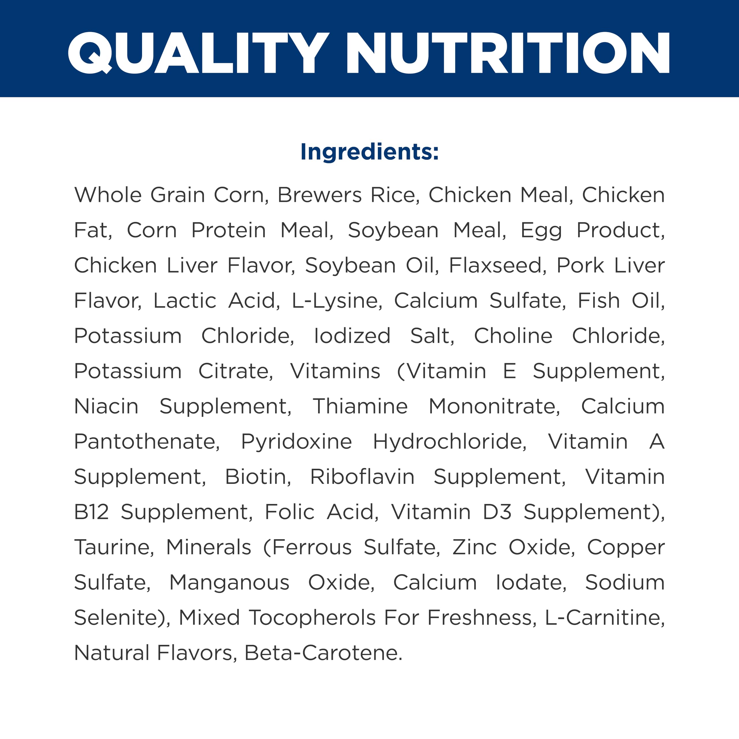 Hill's Prescription Diet nutritional chart displaying balanced mineral control