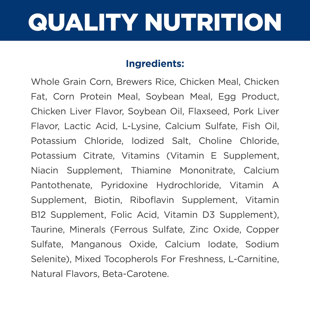 Hill's Prescription Diet nutritional chart displaying balanced mineral control