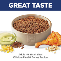 Hill's Science Diet bowl with key natural ingredients illustrating wholesome nutrition
