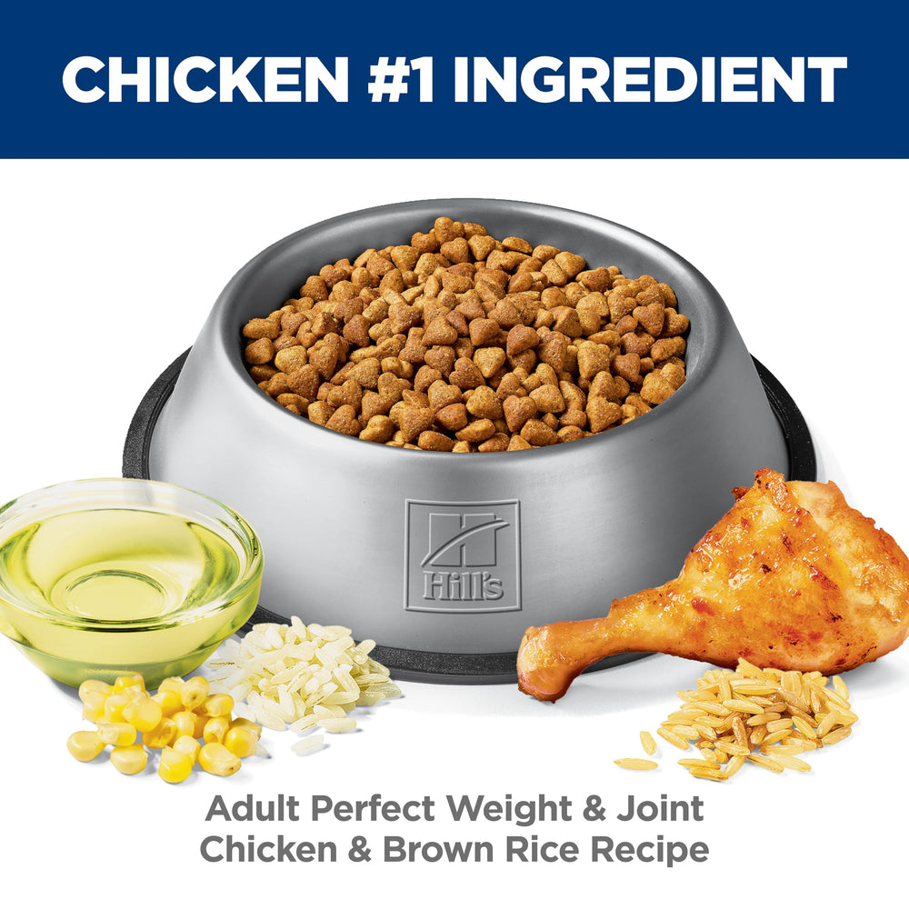Hill's Science Diet ingredients shot of chicken and brown rice emphasizing natural ingredients