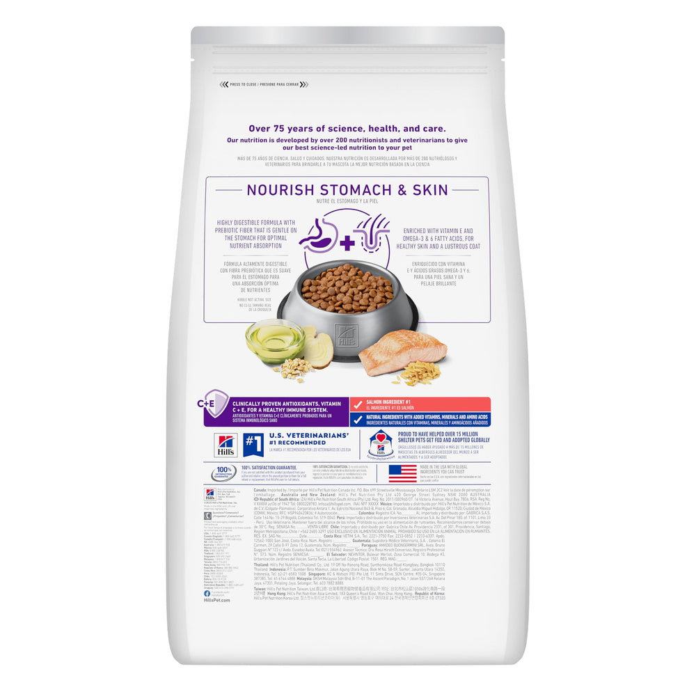 Hill's Science Diet kibble close-up highlighting texture for digestion
