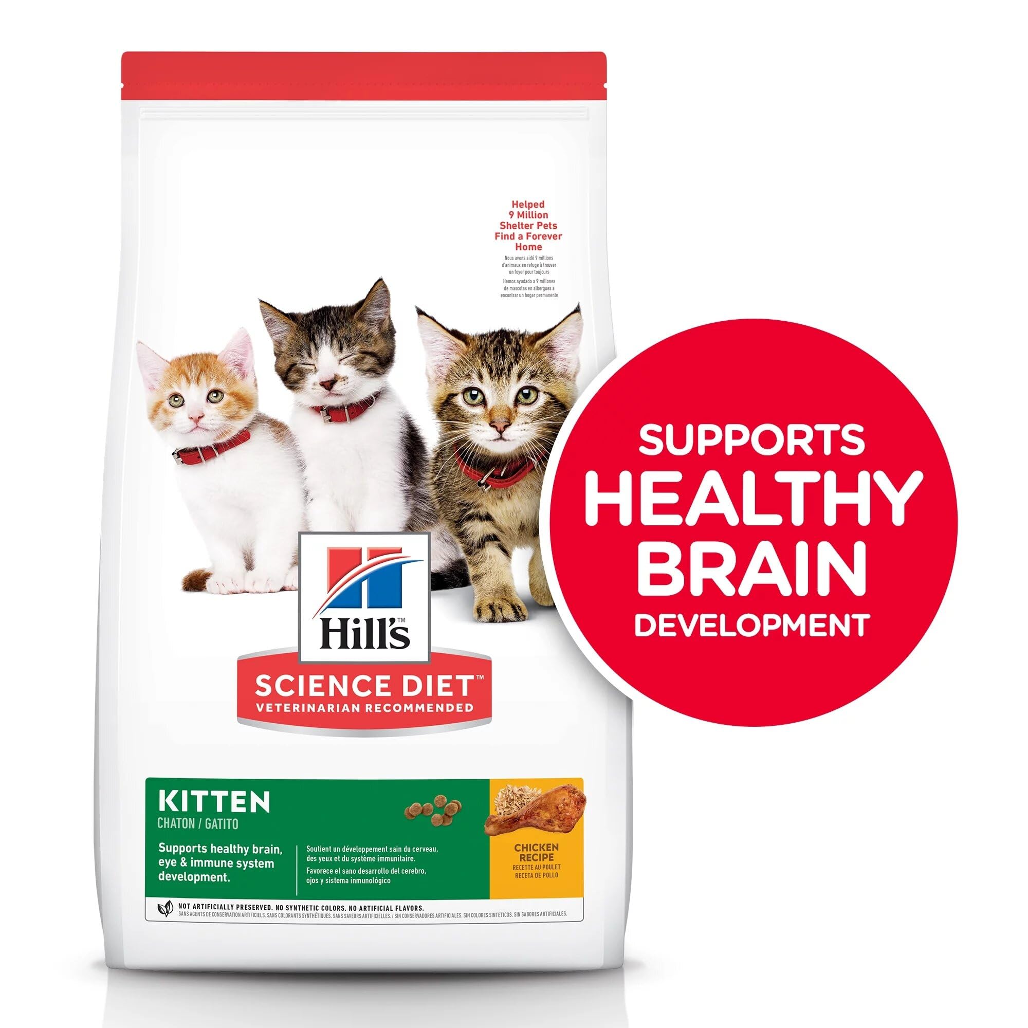 Hill's Science Diet feeding chart detail for proper kitten portions