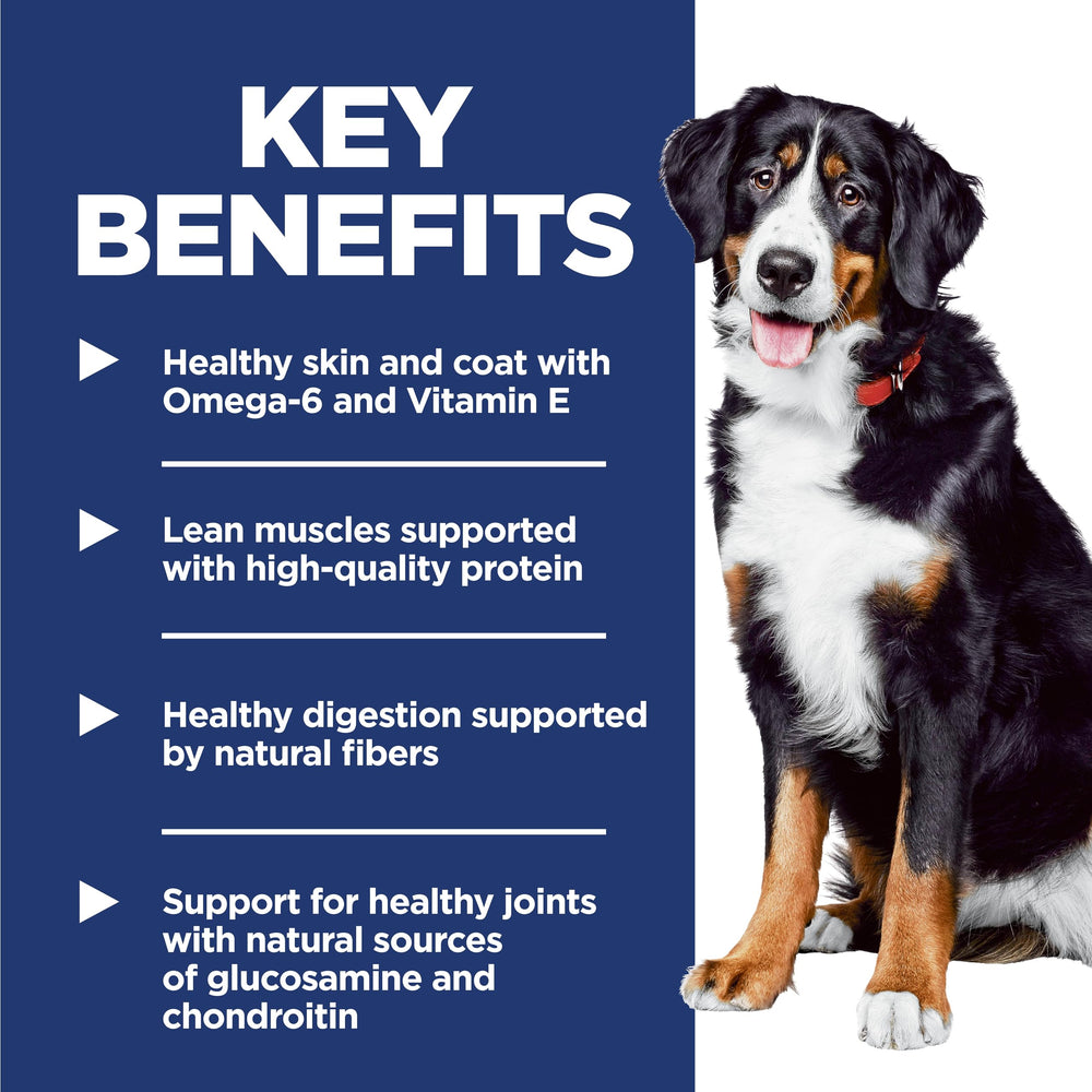Hill's Science Diet bag label detail with feeding guidelines and guarantees