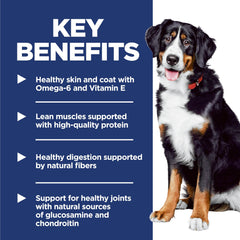 Hill's Science Diet bag label detail with feeding guidelines and guarantees