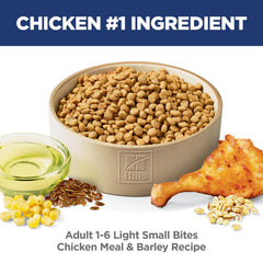 Hill's Science Diet kibble beside a coin for size comparison and portion control benefit