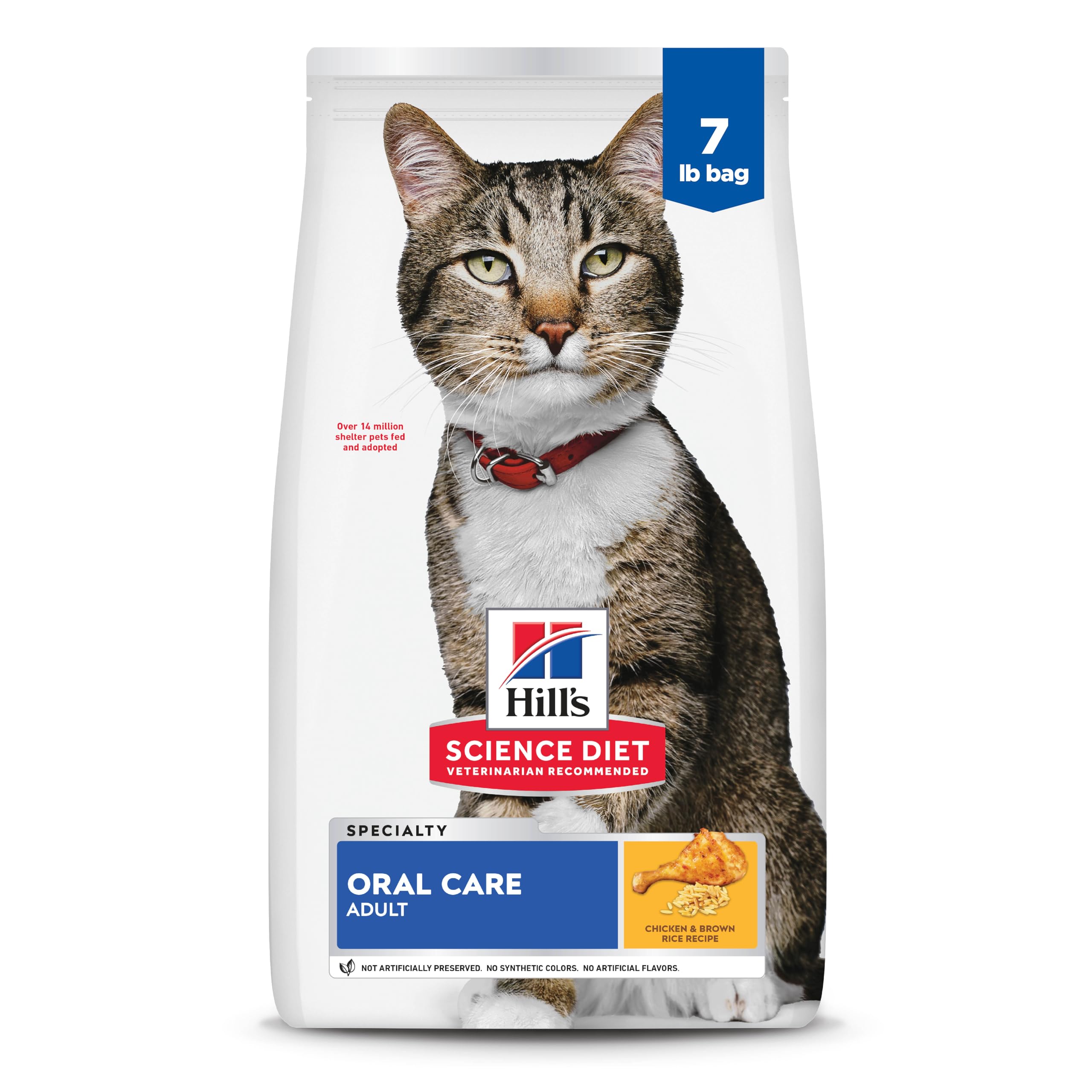 Hill's Science Diet front packaging showing oral care benefits and recipe