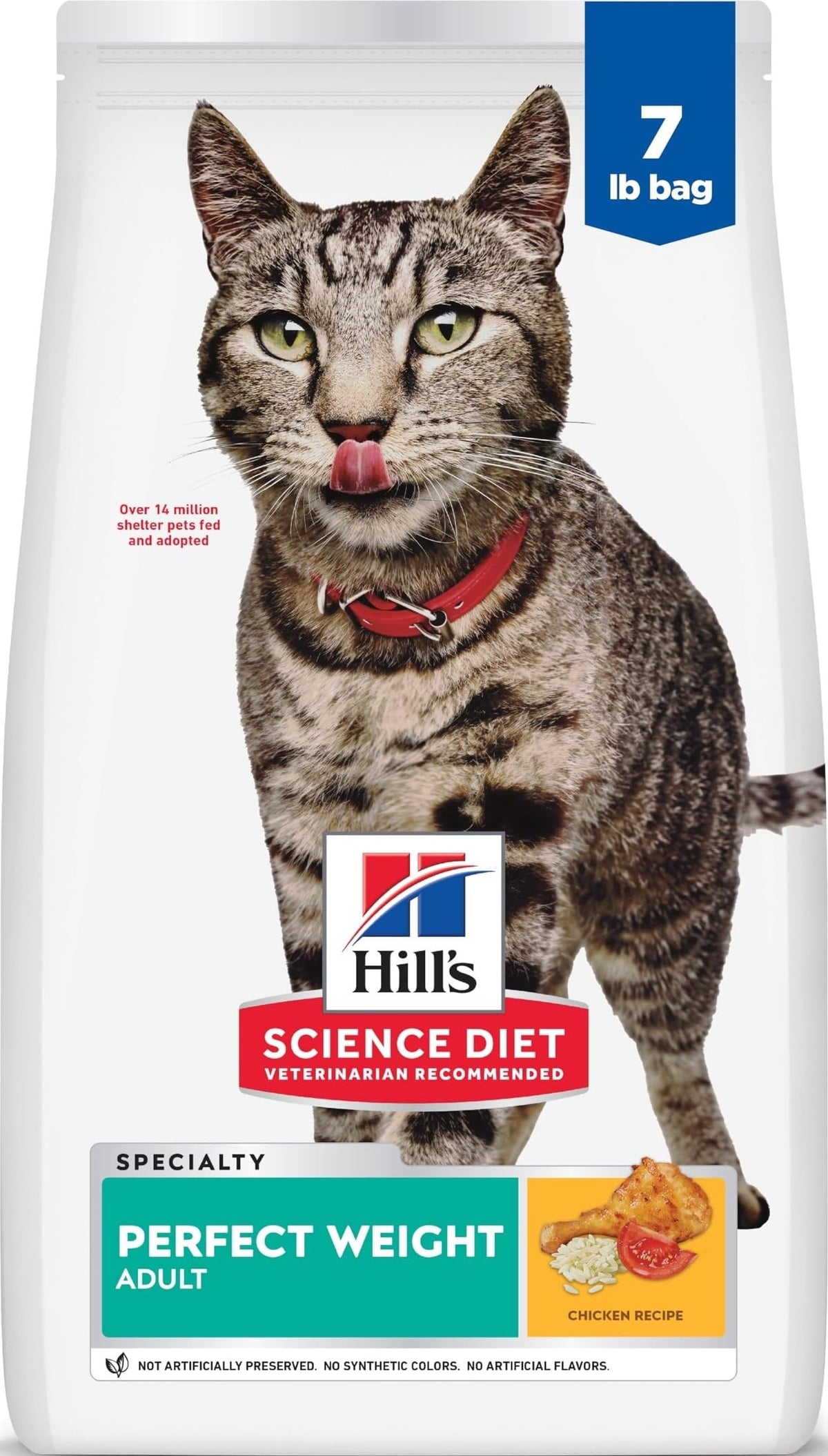 Hill's Science Diet front packaging showing product benefits and weight control