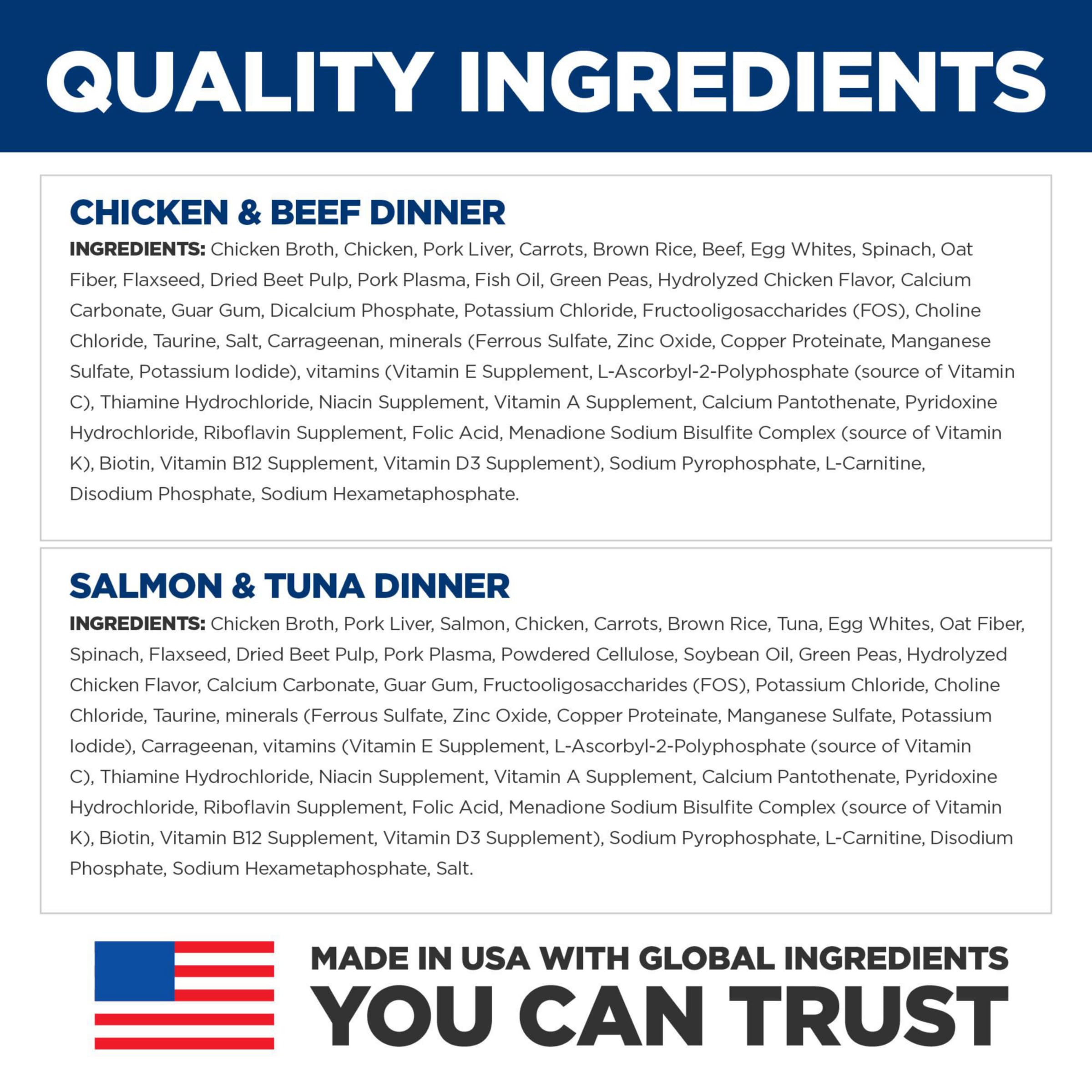 Hill's Science Diet salmon and tuna pouch attractive to seafood lovers