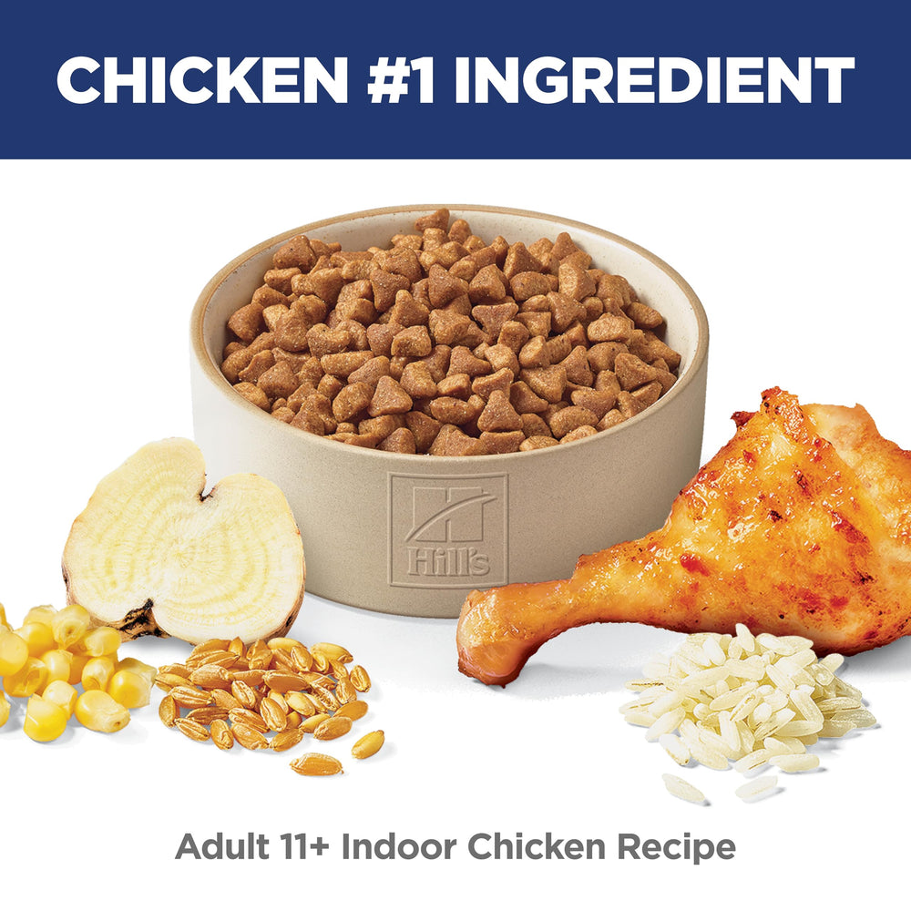 Bowl of Hill's Science Diet with real chicken highlighting protein benefit
