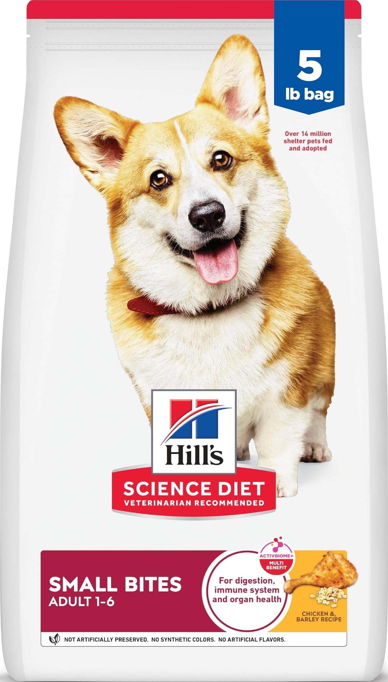 Hill's Science Diet front packaging showing product benefits and brand trust