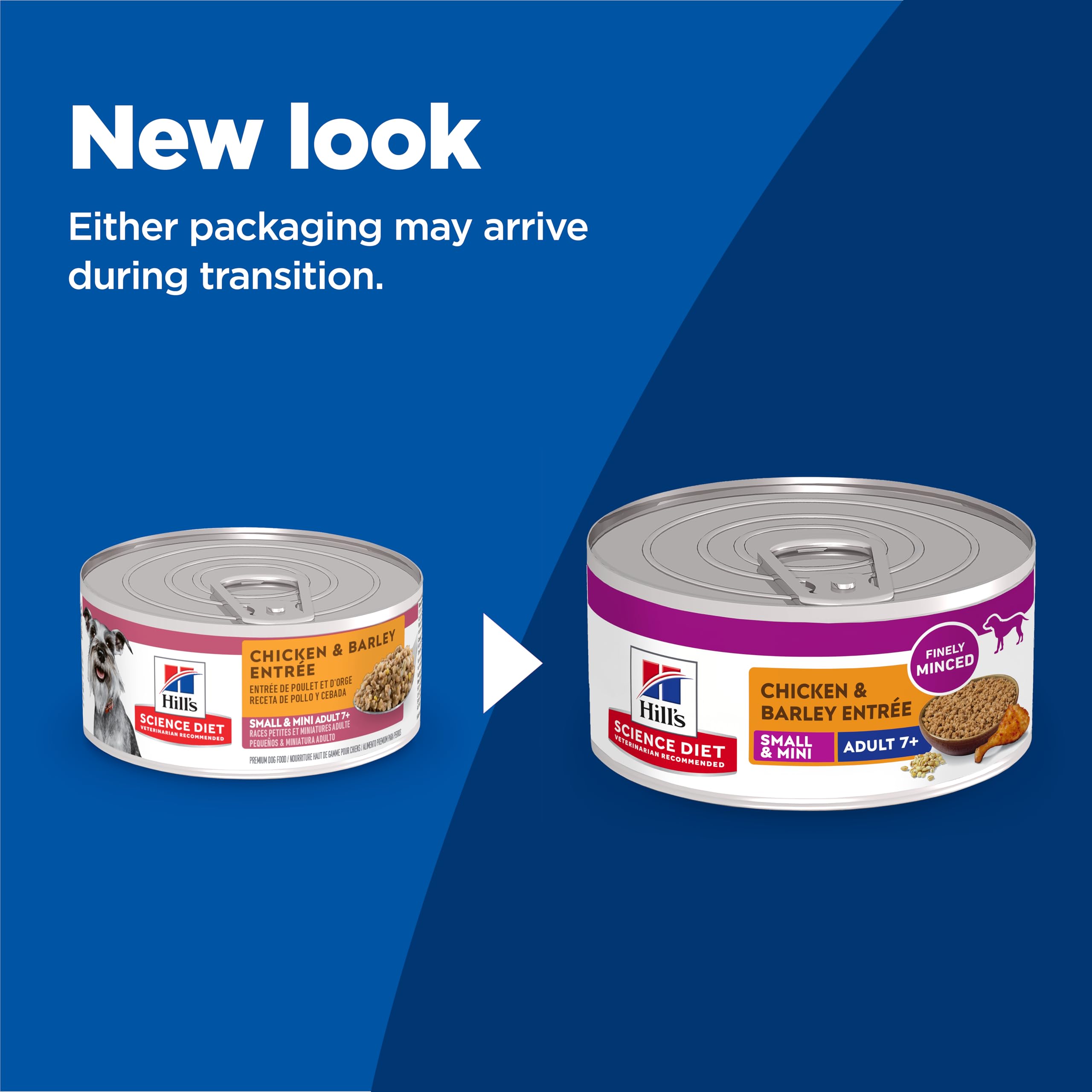 Hill's Science Diet open can with smooth texture for easy eating