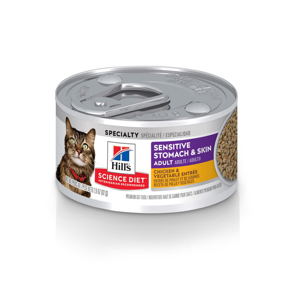Hill's Science Diet front can view showing product and benefits