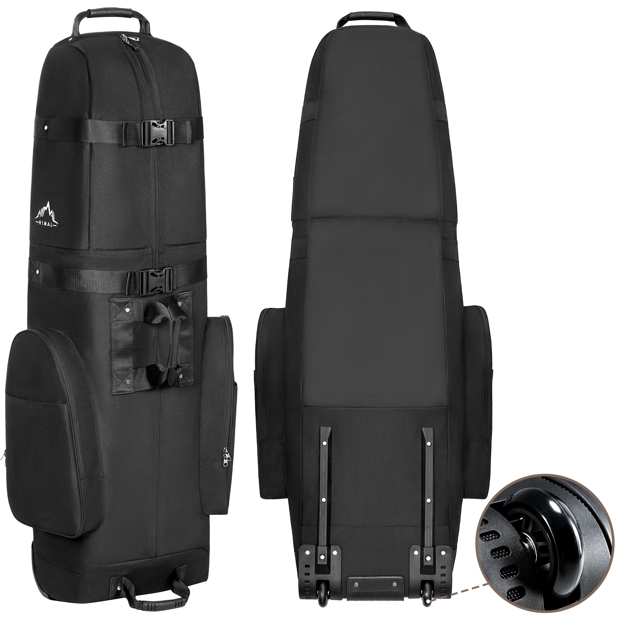 Himal Outdoors front view of golf travel bag showing sturdy design and protection
