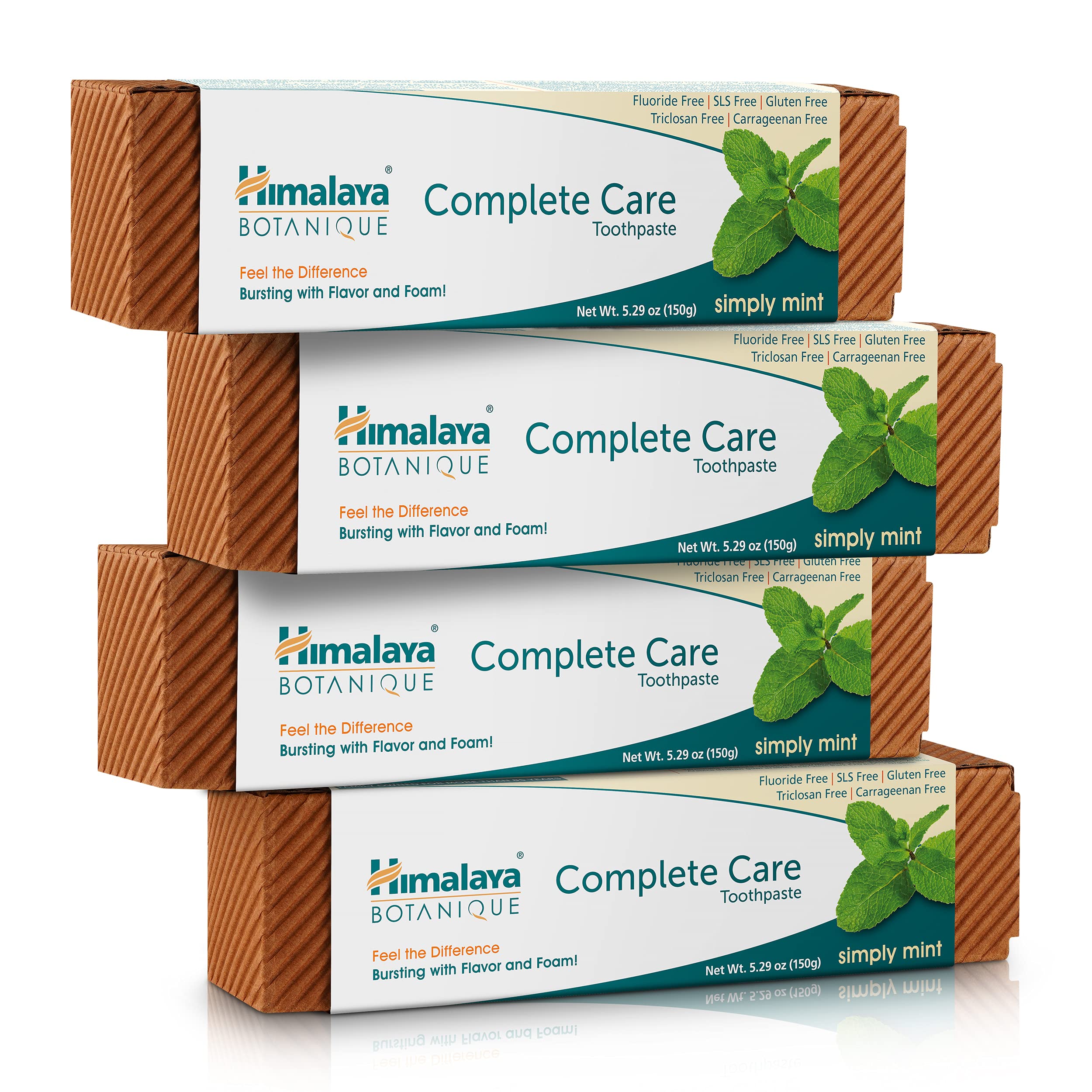 Himalaya front packaging showing mint toothpaste and benefits