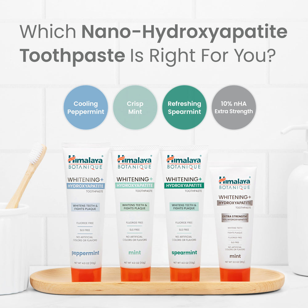 Himalaya nano hydroxyapatite illustration showing enamel support