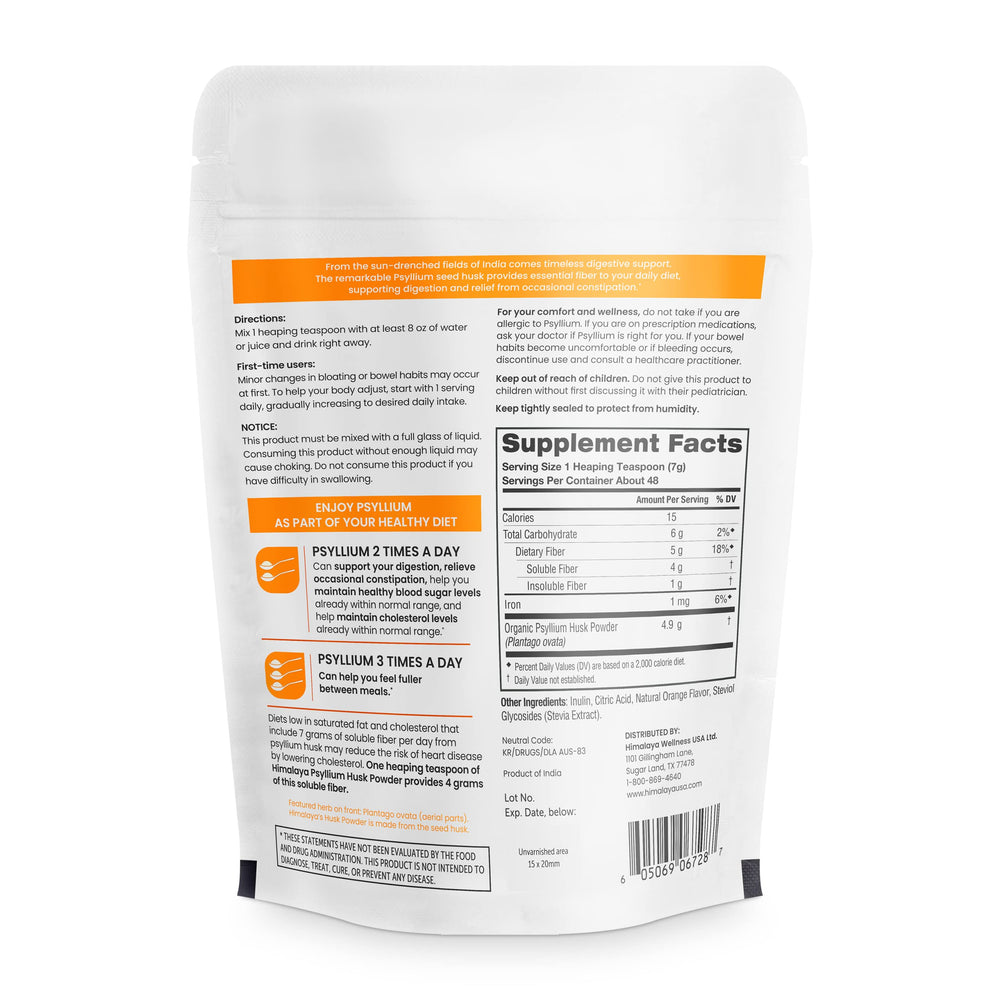 Himalaya open tub with spoon showing scoopable powder convenience