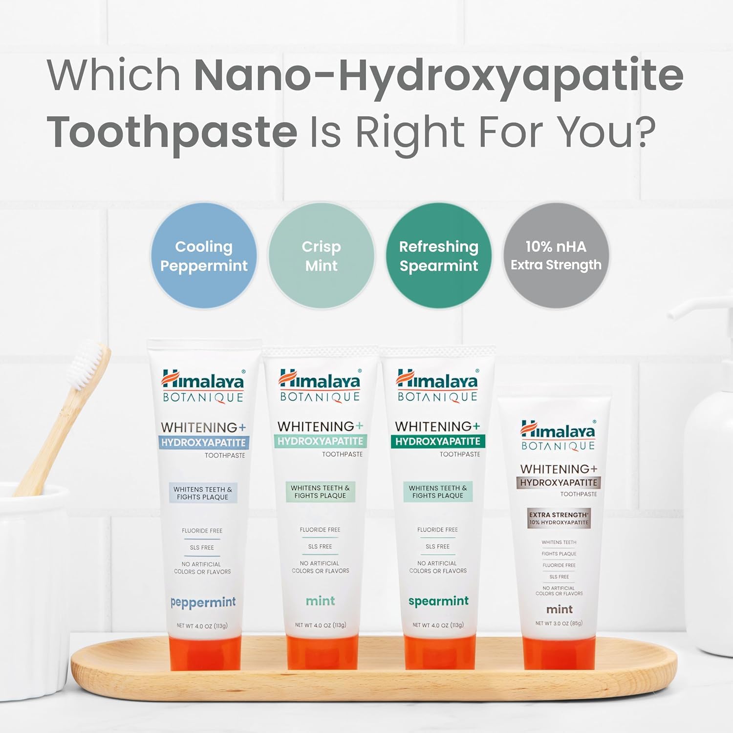 Himalaya tube held in hand for size comparison and convenient 4 oz travel-friendly portion