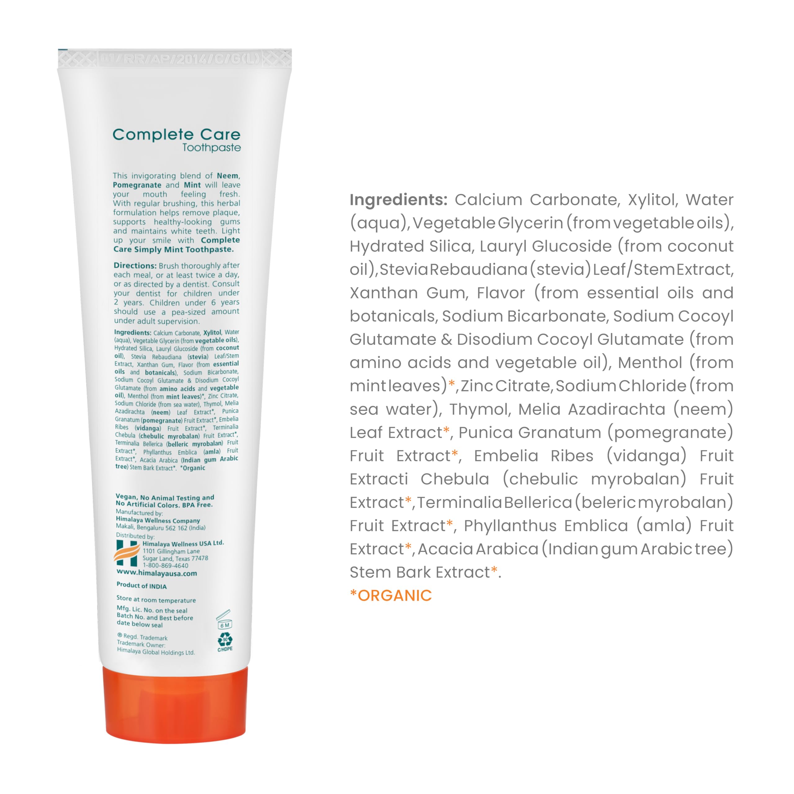 Himalaya tube with cap open showing easy-dispense and freshness