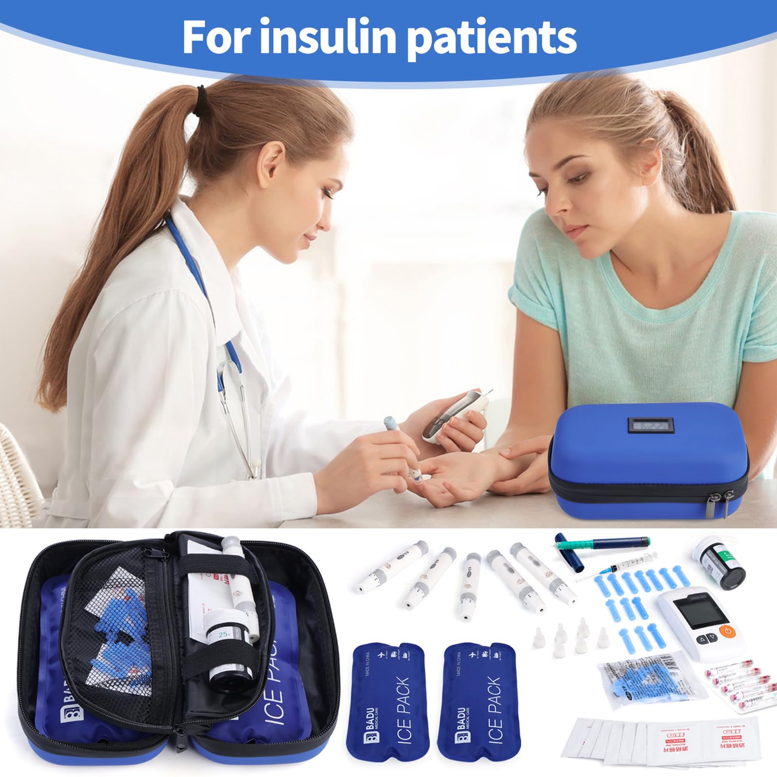 HIMDUZE cooler beside passport and phone to show compact size and travel convenience