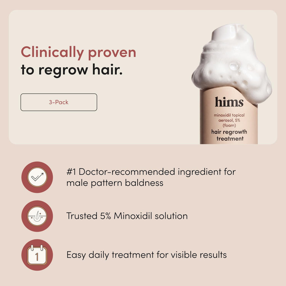 hims foam pump close-up highlighting airy texture and easy dosing