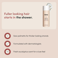 hims back label and ingredients list with clear directions and benefits for hair strength